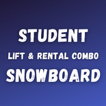 Student Snowboard Lift & Rental Combo