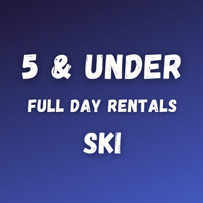 5 & Under Full Day Ski Rental Set